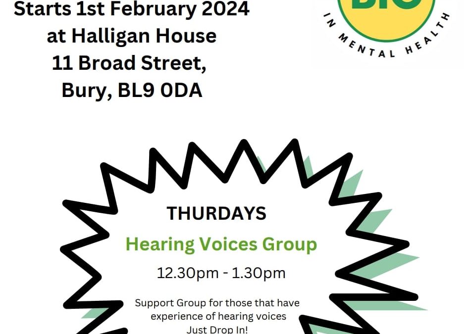 Hearing Voices Group Starts 1st Feb 2024